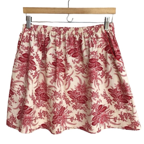 Rebeca Tiago Floral Elastic Waist Mini Skirt Women’s Size Medium NEW - Picture 1 of 3
